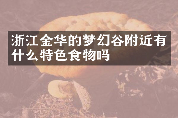 浙江金华的梦幻谷附近有什么特色食物吗