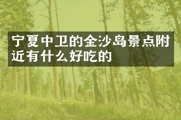 宁夏中卫的金沙岛景点附近有什么好吃的