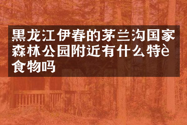 黑龙江伊春的茅兰沟国家森林公园附近有什么特色食物吗