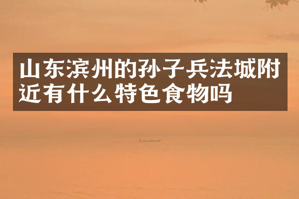 山东滨州的孙子兵法城附近有什么特色食物吗