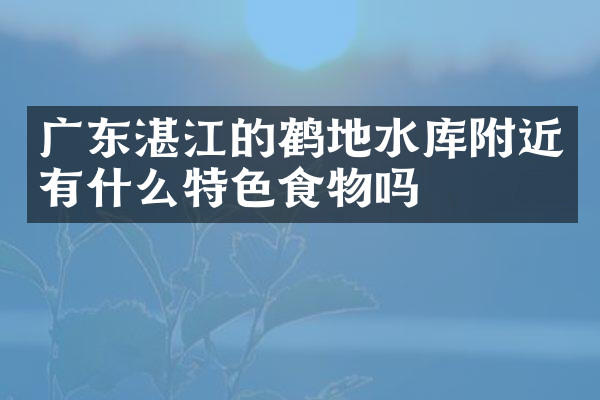广东湛江的鹤地水库附近有什么特色食物吗