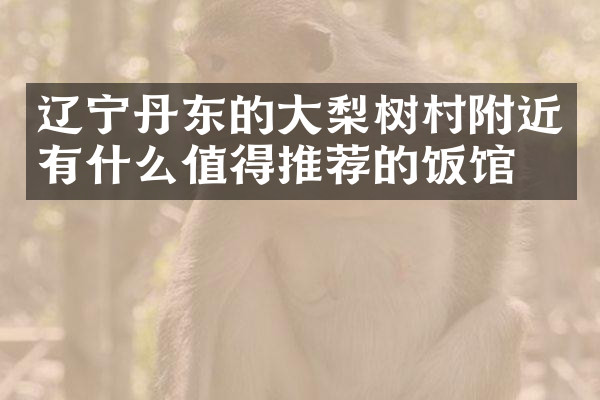 辽宁丹东的大梨树村附近有什么值得推荐的饭馆吗