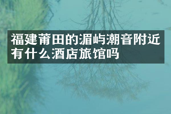 福建莆田的湄屿潮音附近有什么酒店旅馆吗