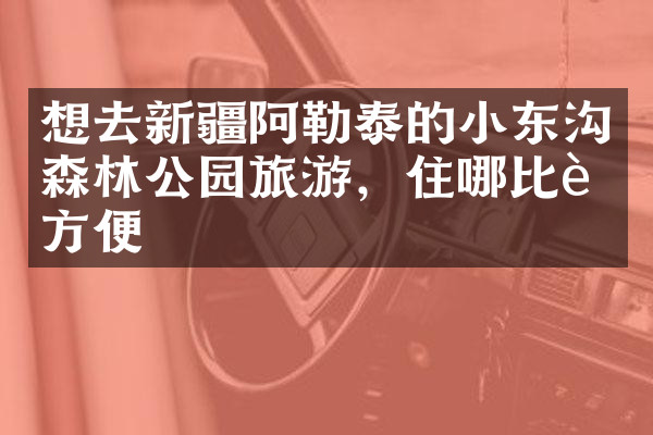 想去新疆阿勒泰的小东沟森林公园旅游，住哪比较方便