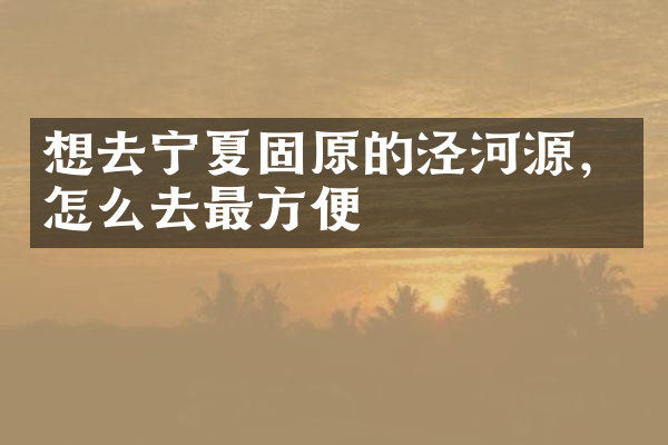 想去宁夏固原的泾河源，怎么去最方便