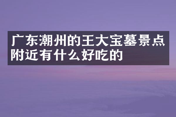广东潮州的王大宝墓景点附近有什么好吃的