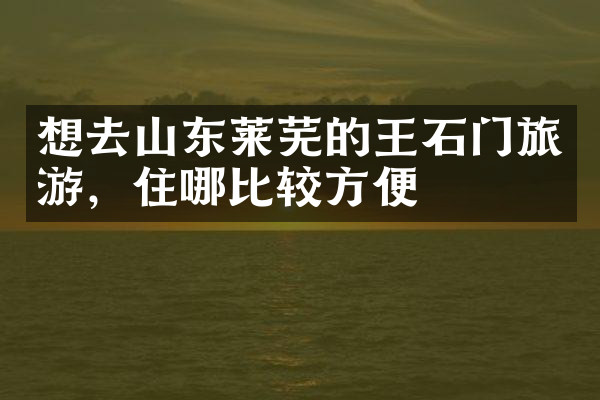 想去山东莱芜的王石门旅游，住哪比较方便