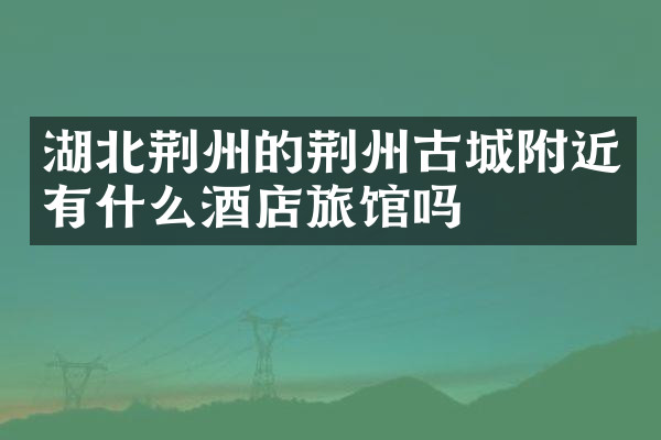 湖北荆州的荆州古城附近有什么酒店旅馆吗