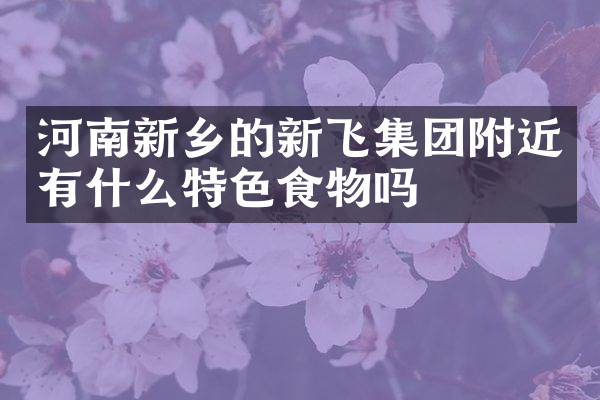 河南新乡的新飞集团附近有什么特色食物吗