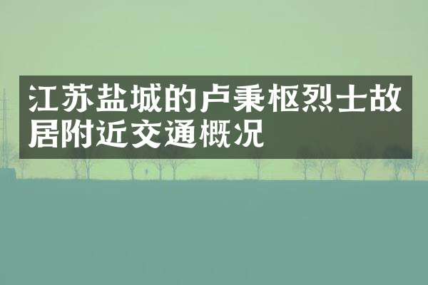 江苏盐城的卢秉枢烈士故居附近交通概况