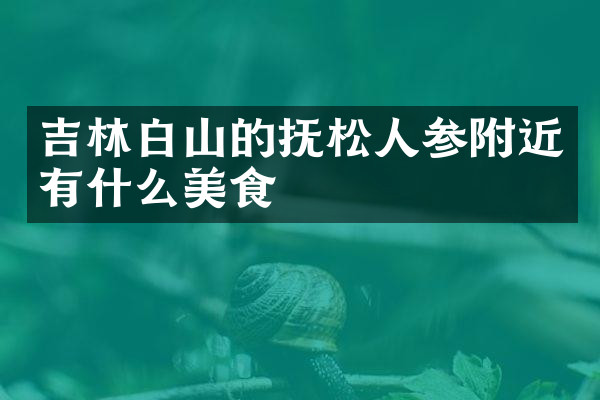 吉林白山的抚松人参附近有什么美食