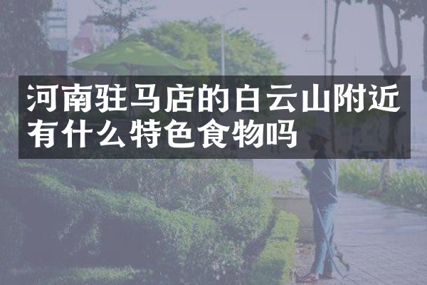 河南驻马店的白云山附近有什么特色食物吗