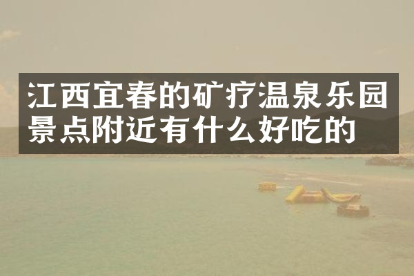 江西宜春的矿疗温泉乐园景点附近有什么好吃的