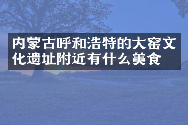 内蒙古呼和浩特的大窑文化遗址附近有什么美食