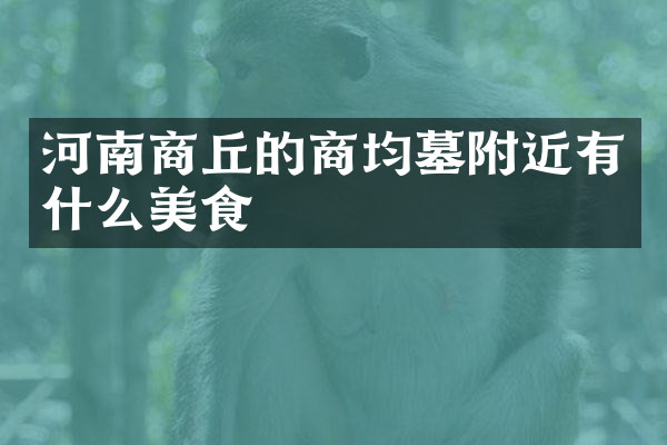 河南商丘的商均墓附近有什么美食