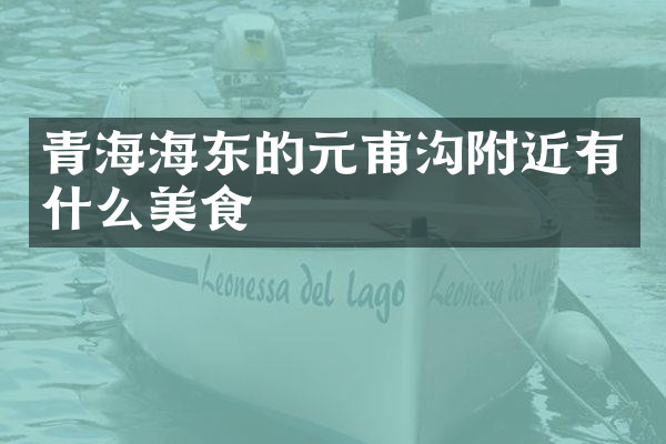 青海海东的元甫沟附近有什么美食