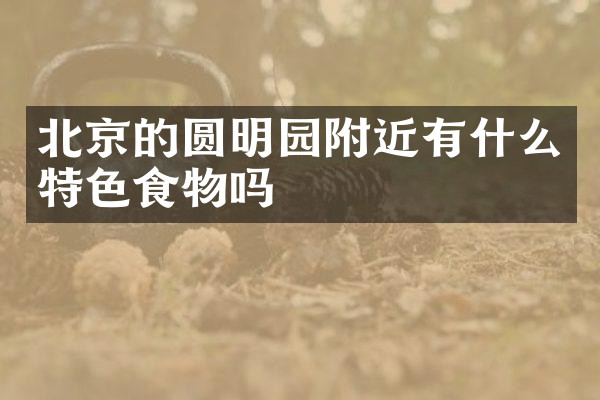 北京的圆明园附近有什么特色食物吗