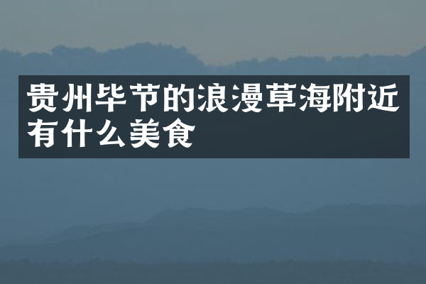 贵州毕节的浪漫草海附近有什么美食