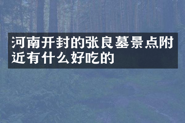 河南开封的张良墓景点附近有什么好吃的