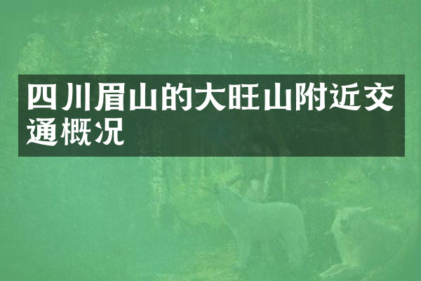 四川眉山的大旺山附近交通概况