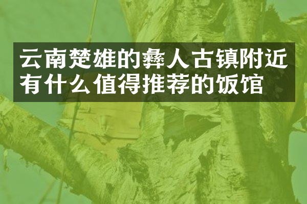 云南楚雄的彝人古镇附近有什么值得推荐的饭馆吗