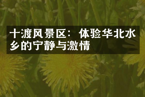 十渡风景区：体验华北水乡的宁静与激情