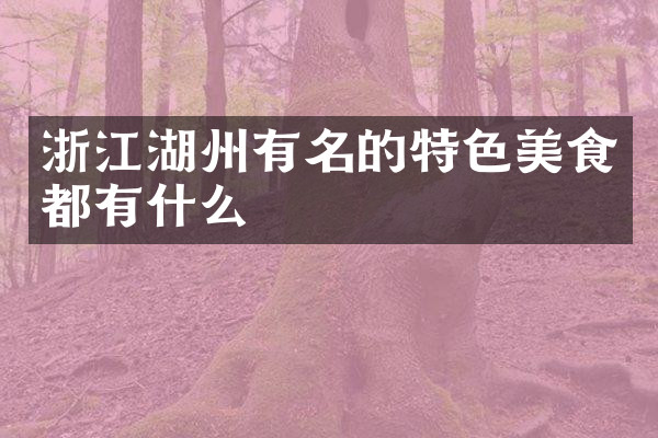 浙江湖州有名的特色美食都有什么