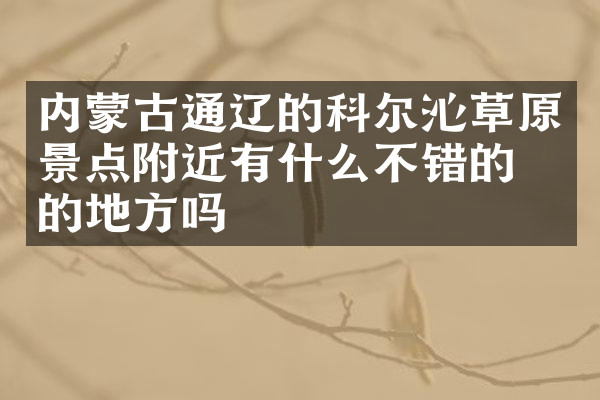内蒙古通辽的科尔沁草原景点附近有什么不错的住的地方吗