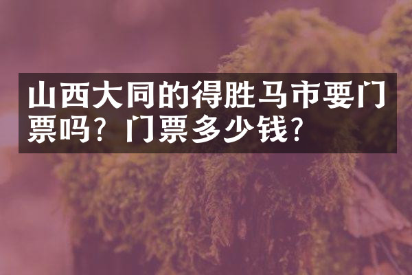 山西大同的得胜马市要门票吗？门票多少钱？