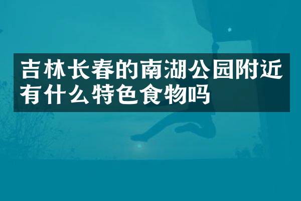 吉林长春的南湖公园附近有什么特色食物吗