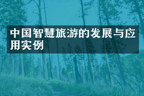 中国智慧旅游的发展与应用实例