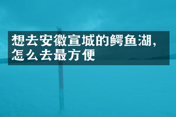 想去安徽宣城的鳄鱼湖，怎么去最方便