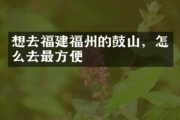 想去福建福州的鼓山，怎么去最方便