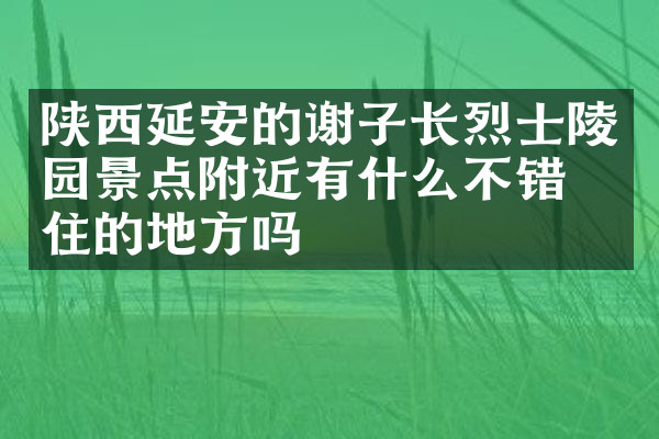 陕西延安的谢子长烈士陵园景点附近有什么不错的住的地方吗