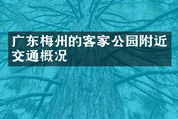 广东梅州的客家公园附近交通概况