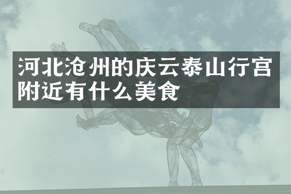 河北沧州的庆云泰山行宫附近有什么美食