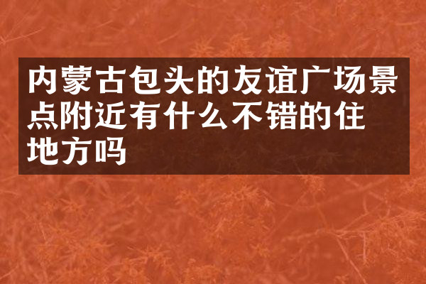 内蒙古包头的友谊广场景点附近有什么不错的住的地方吗