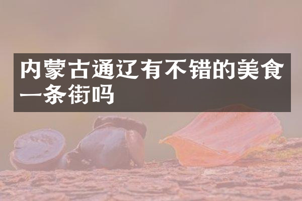内蒙古通辽有不错的美食一条街吗
