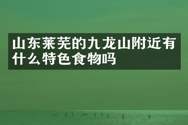 山东莱芜的九龙山附近有什么特色食物吗