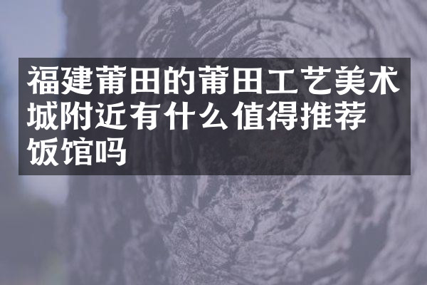 福建莆田的莆田工艺美术城附近有什么值得推荐的饭馆吗