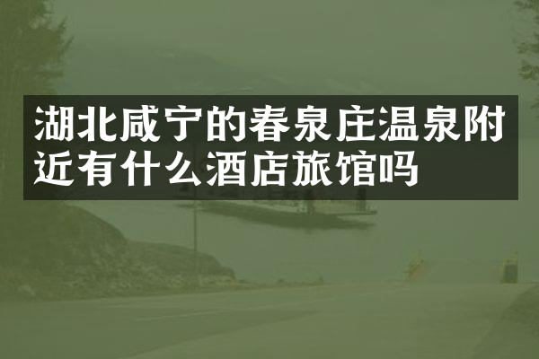 湖北咸宁的春泉庄温泉附近有什么酒店旅馆吗