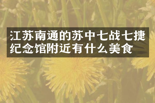 江苏南通的苏中七战七捷纪念馆附近有什么美食