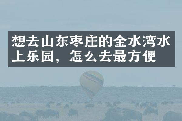 想去山东枣庄的金水湾水上乐园，怎么去最方便