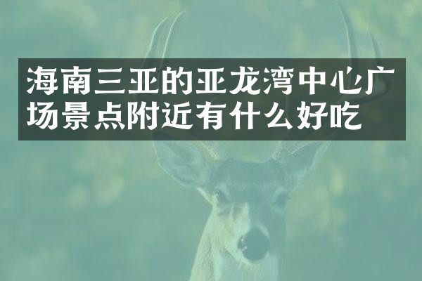 海南三亚的亚龙湾中心广场景点附近有什么好吃的