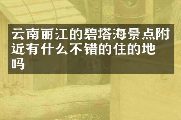 云南丽江的碧塔海景点附近有什么不错的住的地方吗