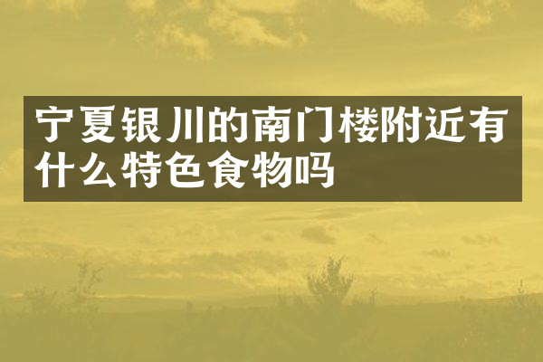 宁夏银川的南门楼附近有什么特色食物吗