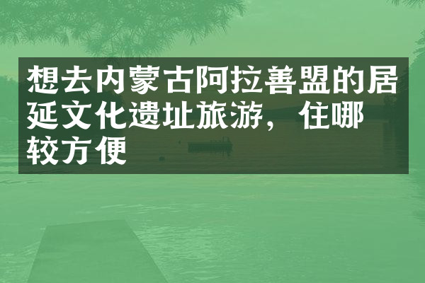 想去内蒙古阿拉善盟的居延文化遗址旅游，住哪比较方便
