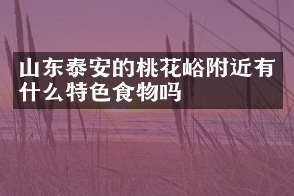 山东泰安的桃花峪附近有什么特色食物吗