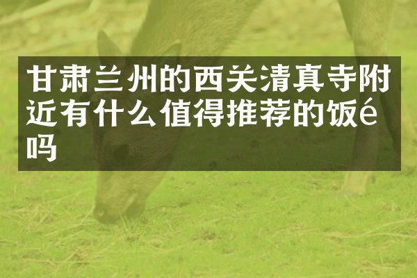 甘肃兰州的西关清真寺附近有什么值得推荐的饭馆吗
