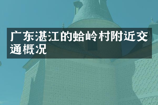 广东湛江的蛤岭村附近交通概况